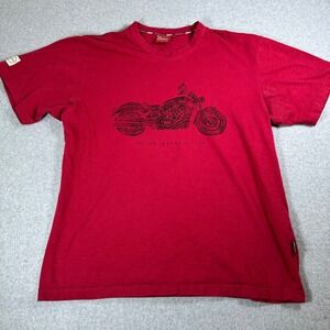 Indian Motorcycle Graphic Tee Biker‎ Short Sleeve Casual Top XL